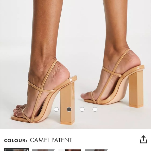 ASOS block heel shoes in nude. Size 8 - Picture 6 of 6